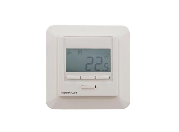 Multireg LCD2 termostat 3600W x100 Hvit  RAL 9010